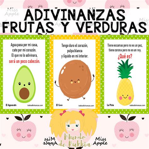 adivinanzas para niños de animales y frutas